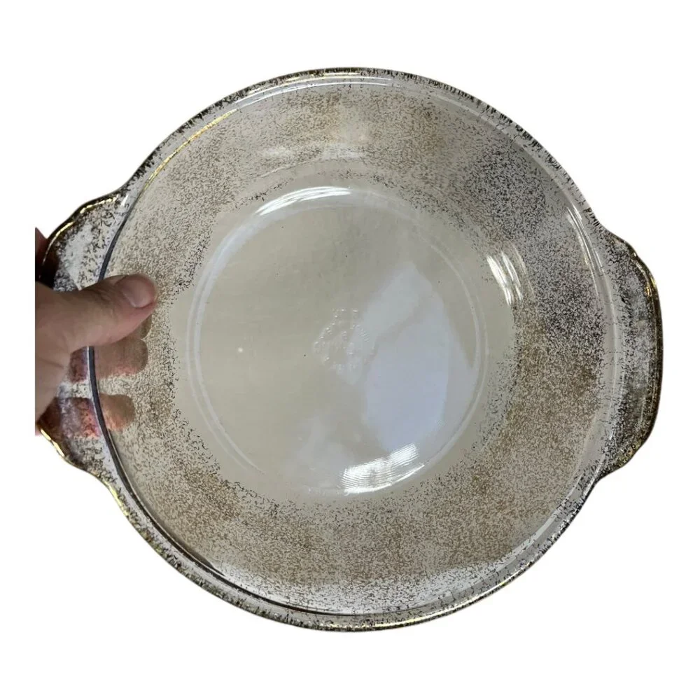 Vintage Fire King‎ Casserole with Metal Serving Holder